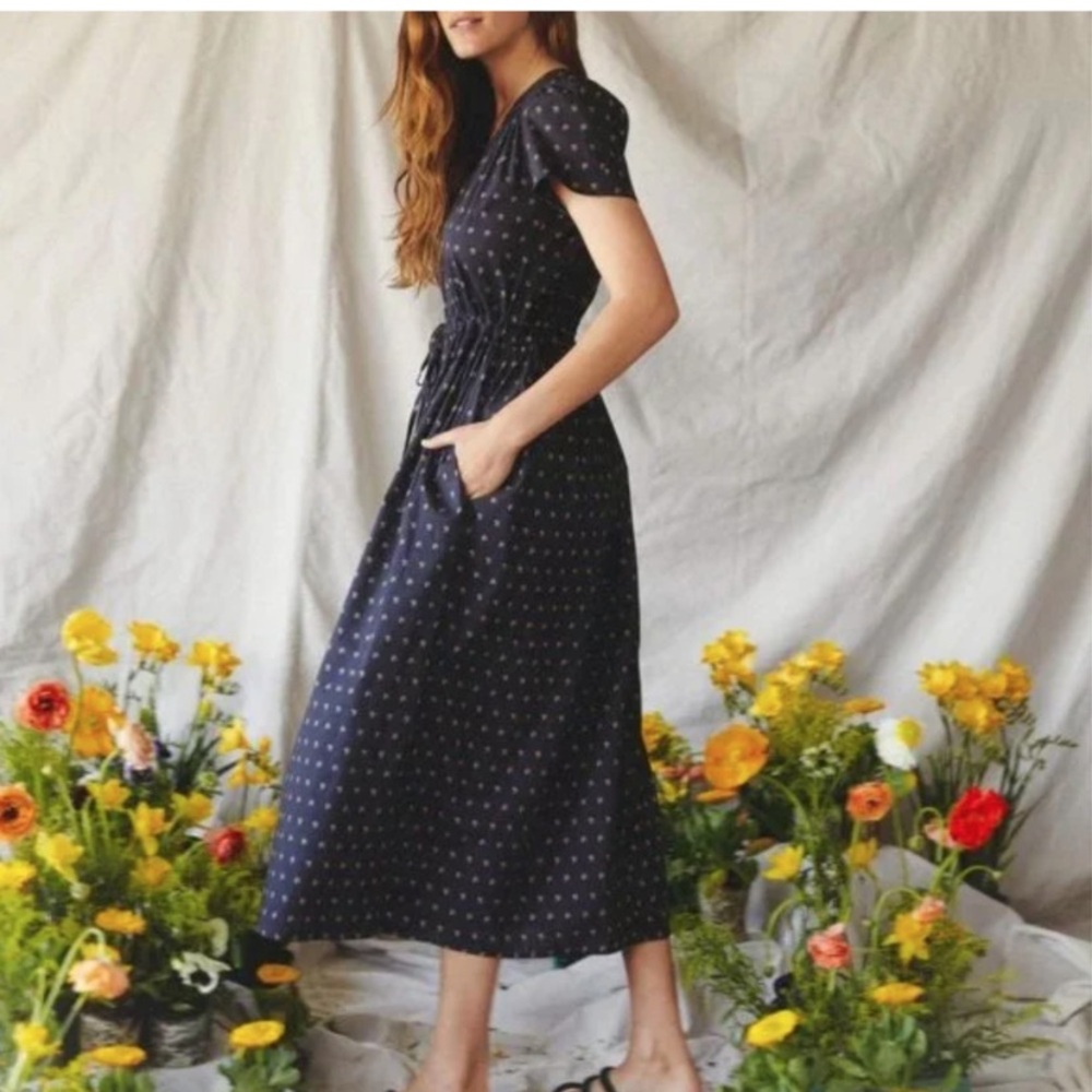 Christy Dawn The Dawn Dress In Noir Camellia Petite XXS Gray